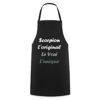 scorpion - Tablier de cuisine - noir - Devant - AI Model Male 185 dark (185cm)