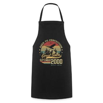 24 years old Aged to Perfection born: September 2000 - Cooking Apron - black - Front - AI Model Male 185 dark (185cm)