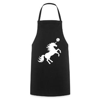 Licorne Joueur De Tennis Balle De Tennis Silhouette - Tablier de cuisine - noir - Devant - AI Model Male 185 dark (185cm)