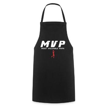 Most Valuable Papa Basketball Geschenkidee - Kochschürze - Schwarz - Vorne - AI Model Male 185 dark (185cm)