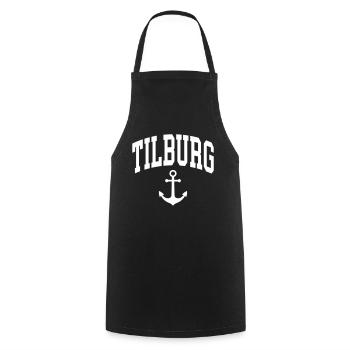Tilburg - Cooking Apron - black - Front - AI Model Male 185 dark (185cm)
