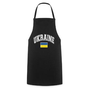 Ukraine Flag - Cooking Apron - black - Front - AI Model Male 185 dark (185cm)
