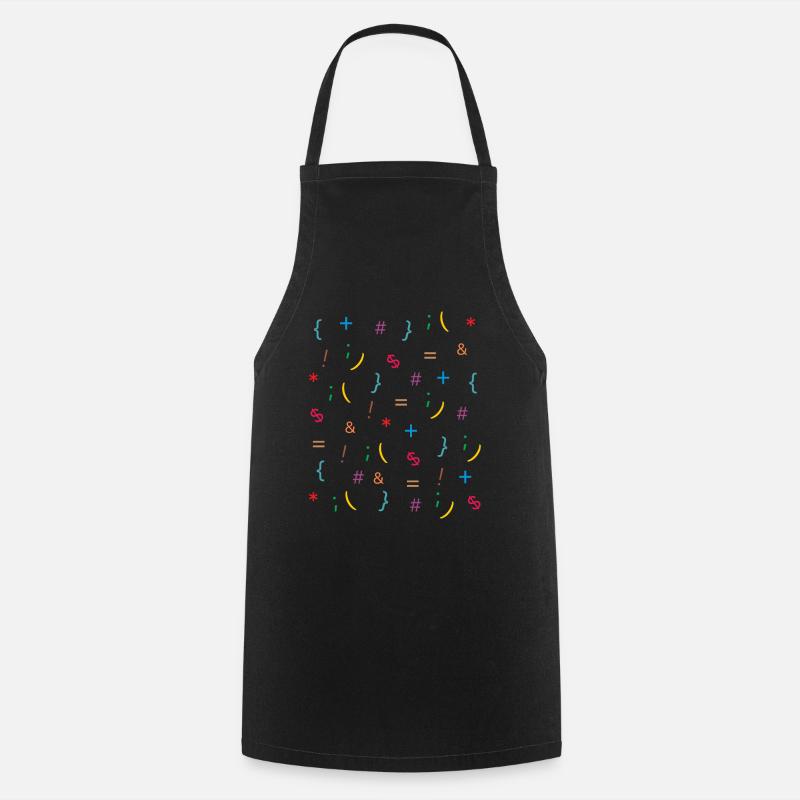 coding signs - Cooking Apron - black