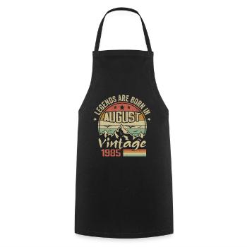 August 1985 Anniversary 1985 - Legends August 1985 - Cooking Apron - black - Front - AI Model Male 185 dark (185cm)