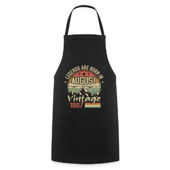 August 1987 Anniversary 1987 - Legends August 1987 - Cooking Apron - black - Front - AI Model Male 185 dark (185cm)