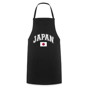 Japan Flag - Cooking Apron - black - Front - AI Model Male 185 dark (185cm)