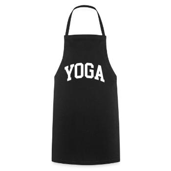 Yoga - Kochschürze - Schwarz - Vorne - AI Model Male 185 dark (185cm)