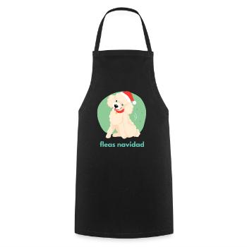 Fleas navidad - Kochschürze - Schwarz - Vorne - AI Model Male 185 dark (185cm)