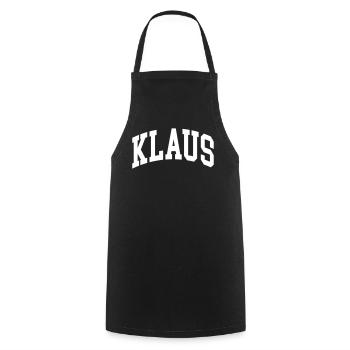 Klaus - Kochschürze - Schwarz - Vorne - AI Model Male 185 dark (185cm)