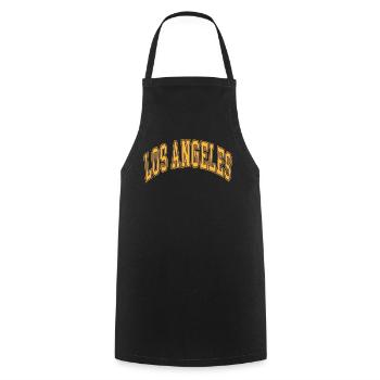 Los Angeles - Cooking Apron - black - Front - AI Model Male 185 dark (185cm)