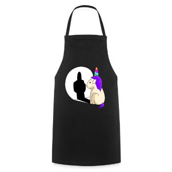 Drôle de licorne d’ombres majeur - Tablier de cuisine - noir - Devant - AI Model Male 185 dark (185cm)