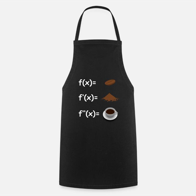 mathematician coffee funny - Cooking Apron - black