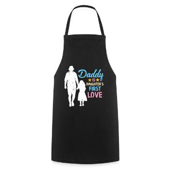 Papa est le premier amour de sa fille - Tablier de cuisine - noir - Devant - AI Model Male 185 dark (185cm)