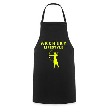 Archery Archery Bow Bow Vintage Retro - Cooking Apron - black - Front - AI Model Male 185 dark (185cm)