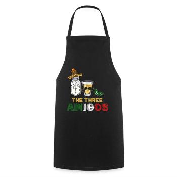 The 3 Three Amigos T-shirt - Salt, Tequila & Lime - Kochschürze - Schwarz - Vorne - AI Model Male 185 dark (185cm)