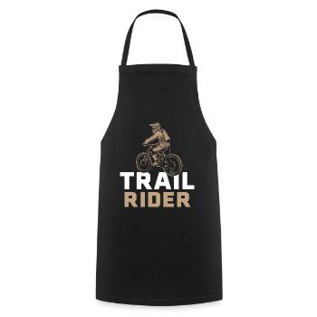 Trail Rider Mountainbike MTB Downhill - Kochschürze - Schwarz - Vorne - AI Model Male 185 dark (185cm)