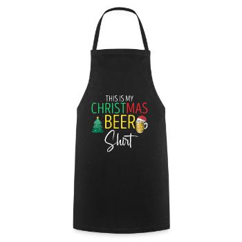 This Is My Christmas Beer Shirt Retro Beer Lover - Kochschürze - Schwarz - Vorne - AI Model Male 185 dark (185cm)