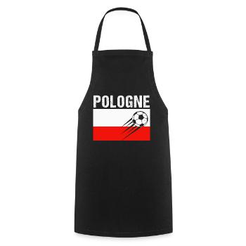 Flag Poland Gift Polish Football Football - Cooking Apron - black - Front - AI Model Male 185 dark (185cm)