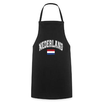 Netherlands Flag - Cooking Apron - black - Front - AI Model Male 185 dark (185cm)