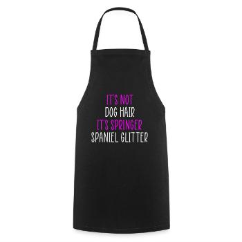 Springer spaniel glitter - Cooking Apron - black - Front - AI Model Male 185 dark (185cm)