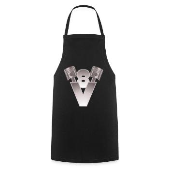 Moteur V8 Moteur Big Block - Tablier de cuisine - noir - Devant - AI Model Male 185 dark (185cm)