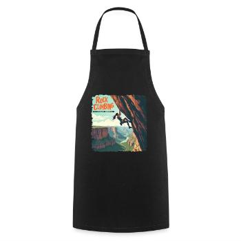 Climbing - Because Gravity Is Just a Suggestion - Cooking Apron - black - Front - AI Model Male 185 dark (185cm)