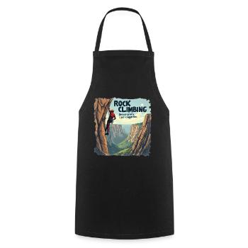 Climbing - Because Gravity Is Just a Suggestion - Cooking Apron - black - Front - AI Model Male 185 dark (185cm)