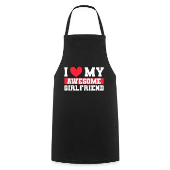 Paare Liebe Herz Freund Geschenkidee Beziehung - Kochschürze - Schwarz - Vorne - AI Model Male 185 dark (185cm)