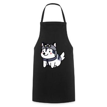 Husky chien pilote Malamute - Tablier de cuisine - noir - Devant - AI Model Male 185 dark (185cm)