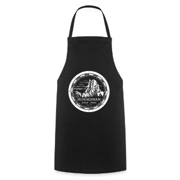 Huang Shan Mountain - Montagnes Jaunes Anhui Chine - Tablier de cuisine - noir - Devant - AI Model Male 185 dark (185cm)