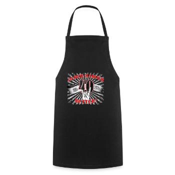 40th birthday of a metal fan or motorcyclist - Cooking Apron - black - Front - AI Model Male 185 dark (185cm)