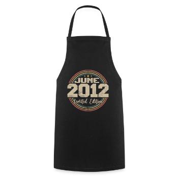 Born in June 2012 Birthday 12012 June 2012 June - Cooking Apron - black - Front - AI Model Male 185 dark (185cm)