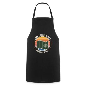 GIS Map Compass Retro Adventure Outdoor - Cooking Apron - black - Front - AI Model Male 185 dark (185cm)