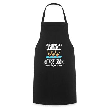 Synchronschwimmen Unterwasser Chaos Elegant - Kochschürze - Schwarz - Vorne - AI Model Male 185 dark (185cm)