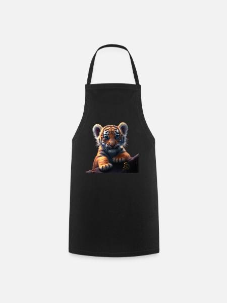 kleiner Tiger - Kochschürze - Schwarz