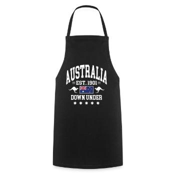 Australia - Cooking Apron - black - Front - AI Model Male 185 dark (185cm)
