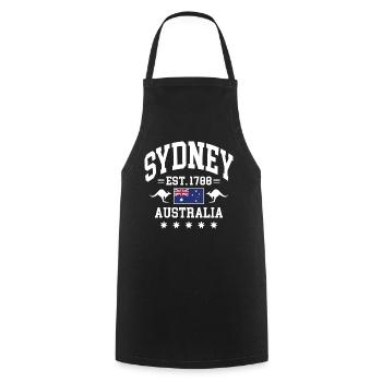 Sydney - Cooking Apron - black - Front - AI Model Male 185 dark (185cm)