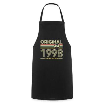 1998 - Cooking Apron - black - Front - AI Model Male 185 dark (185cm)