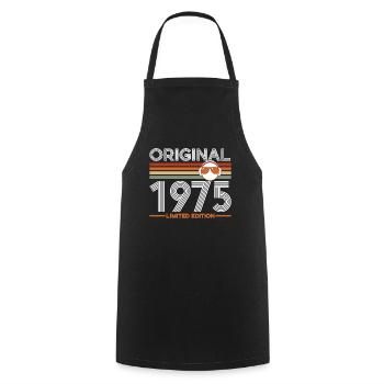 1975 - Tablier de cuisine - noir - Devant - AI Model Male 185 dark (185cm)