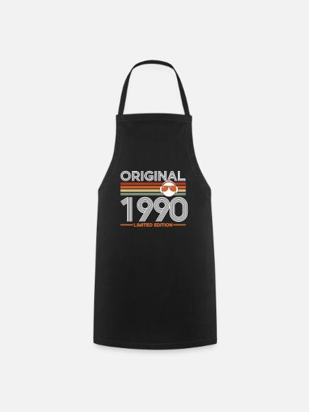 1990 - Tablier de cuisine - noir