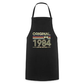 1984 - Cooking Apron - black - Front - AI Model Male 185 dark (185cm)