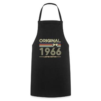 1966 - Cooking Apron - black - Front - AI Model Male 185 dark (185cm)