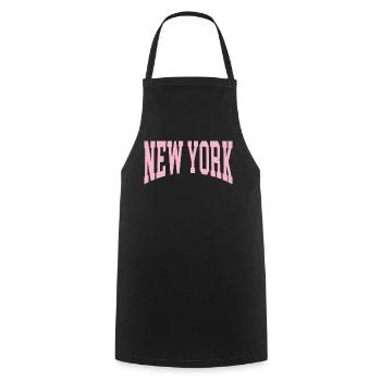 New York - Kochschürze - Schwarz - Vorne - AI Model Male 185 dark (185cm)