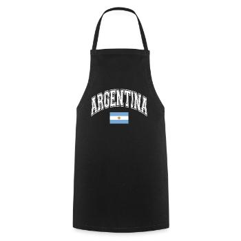 Argentinien Flagge - Kochschürze - Schwarz - Vorne - AI Model Male 185 dark (185cm)