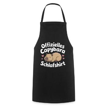 Capybara Capybara Animal rongeur - Tablier de cuisine - noir - Devant - AI Model Male 185 dark (185cm)