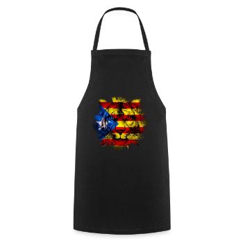 Catalogne - Tablier de cuisine - noir - Devant - AI Model Male 185 dark (185cm)