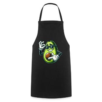 Coole Avocado Veganer Cartoon Comic Sonnenbrille - Kochschürze - Schwarz - Vorne - AI Model Male 185 dark (185cm)