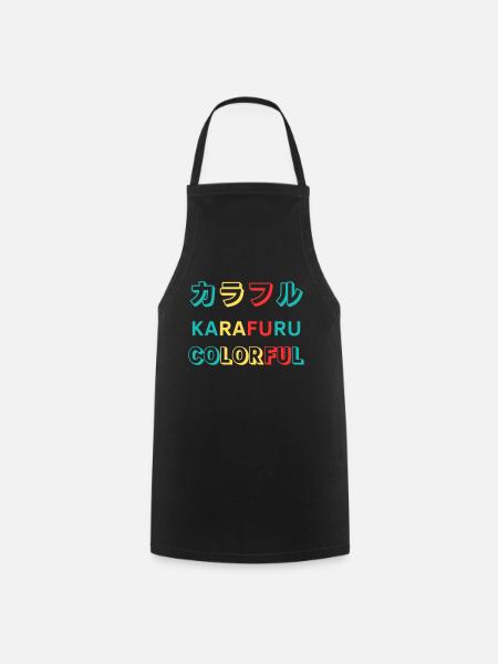 Colorful (Karafuru) in Japanese - Tablier de cuisine - noir