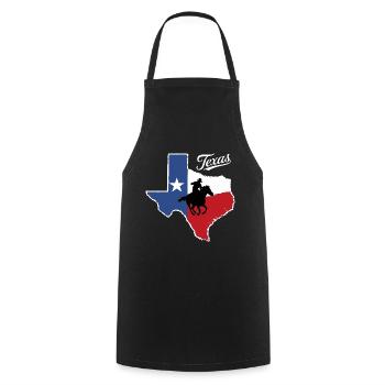 État du Texas Texans Texas - Tablier de cuisine - noir - Devant - AI Model Male 185 dark (185cm)
