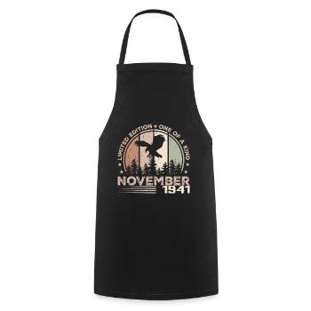 Incomparable depuis novembre 1941 83 Anniversaire - Tablier de cuisine - noir - Devant - AI Model Male 185 dark (185cm)